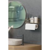 Wearme Home Gold Yapışkanlı Raflı Kağıt Rulo Havluluk Havlu Kağıltlık Banyo Mutfak Düzenleyici Raf - Altın Kaplama