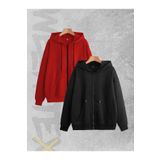 WEARTEX 2'li Mevsimlik Fermuarlı Hırka Ceket Set