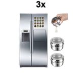 Weather Forecast 3 Lü Mıknatıslı Çelik Baharatlık Takımı Cin114x