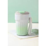 Weather Forecast 304 L Çelik 400 ml Yeşil Beyaz Degrade El Termos Mug Cin918ys