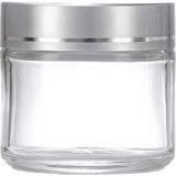 Weather Forecast 50 ml Boş Şeffaf Cam Seyahat Krem ve Organizer Kavanozu Kozmetik Kutu - Gri - 1 Adet