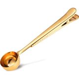 Weather Forecast Gold Paslanmaz Çelik Kahve Ölçü Kaşığı ve Paket Klipsi CIN108SR - Sarı