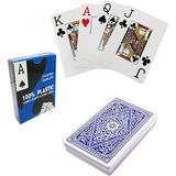 Weather Forecast Mavi Plastik Su Geçirmez Jumbo Blackjack İskambil Oyun Kağıdı 100% Plastik 54 Parça CIN443MV