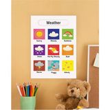 Weather-Hava Durumu Ingilizce Çocuk Eğitim Tekli Pvc Poster 30X42 cm