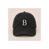 WeavedCo "B" Harfi İsimlere Özel Tasarım Nakışlı Vintage Yıkamalı Beyzbol Şapkası