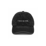 WeavedCo "I Love My Wife" (Karımı Seviyorum) Nakışlı Vintage Yıkamalı Beyzbol Şapkası