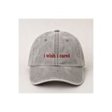 WeavedCo "I Wish I Cared" Yazılı Eskitme Yıkamalı Kep Şapka