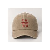 WeavedCo "It Is What It Is" Minimal Nakışlı Vintage Yıkamalı Beyzbol Şapkası
