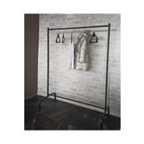 Webburada 138 cm Siyah Metal Konfeksiyon Askısı Konfeksiyon Elbise Askılığı Eşek Askılık Ayaklı Askılık Metal