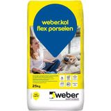 Weber 25 kg/1 Kol Flex Porselen Gri Yapıştırıcı Yüksek Performanslı Seramik Uygulamaları İçin - 1 Adet