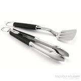 Weber 2'li set - Mangal Maşası ve Mangal Spatulası, Paslanmaz Çelik