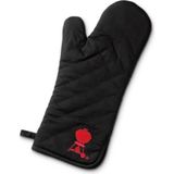Weber 6472 Barbecue Mitt – Barbekü Eldiveni (100 % Pamuk, Isıya Dayanıklı Saten Astarlı; Ayarlanabilir Manşet)