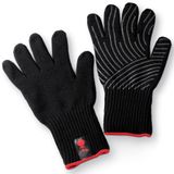 Weber Premium mangal eldiveni – Beden L/XL, 1 çift, Kevlar karışık dokuma, siyah ve silikon düğmeli, çok yüksek sıcaklıklara karşı koruma – Siyah (6670)