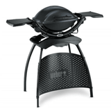 Weber Q 1400 Koyu Gri Stand ve Yan Tezgahlı Elektrikli Mangal