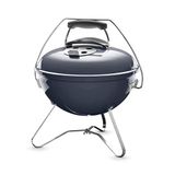Weber Smokey Joe Premium Kömür Mangalı, Ø 37 cm Izgara Yüzeyi, Taşınabilir Barbekü Mangalı, Pratik Taşıma Saplı, Porselen Emaye Kapak ve Kazan – Ardıç Mavisi