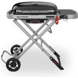 Weber Traveler Taşınabilir Gazlı Barbekü – 3,8 kW | 63 × 34 cm | Tek Pedalla Katlanır - Siyah