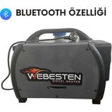 Webesten Webasto Muadili 12-24-220 Volt Çanta Tip Dizel Isıtıcı Bluetooth Özellikli Gri Renkli