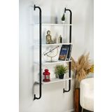 Weblonya 4 Beyaz Kitaplık 4 Katlı Raf Duvara Monte Kitaplık 64 cm Suntalam Modern Beyaz Modern Duvara M 5525