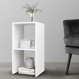 WEBLONYA Dekoratif Yan Sehpa 5312 - Mutfak Komodin 60x30x30 cm Beyaz