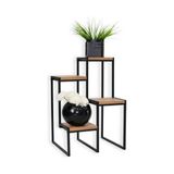 Weblonya Metal Çiçek Standı 4 Raflı Saksı Standı 67 cm Yükseklik 34 cm Genişlik Dayanıklı 2144