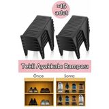 Webmall 15 Adet Tekli Ayakkabı Rampası Ayakkabı Düzenleyici Dolap Içi Organizer