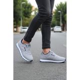 WEBORN Erkek Gri Lacivert Ortopedik Esnek Bağcıklı Hava Alan Rahat Yumuşak Taban Sneaker Spor Ayakkabı