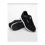 WEBORN Erkek Siyah Günlük Ortopedik Esnek Bağcıklı Hava Alan Rahat Yumuşak Taban Sneaker Spor Ayakkabı