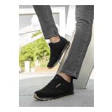 WEBORN Erkek Siyah Kahve Günlük Ortopedik Esnek Hava Alan Rahat Yumuşak Taban Sneaker Spor Ayakkabı