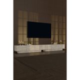 webotto 8 AlmadDouble Tv Ünitesi Modern Uçan Tv Sehpası 6 kapaklı 260cm Traverten Desen