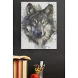 WebStyle Sayılarla Boyama Seti Çerçeveli Kasnaklı Gri Kurt 50 x 65 cm