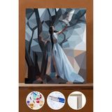 WebStyle Sayılarla Boyama Seti Çerçeveli Kasnaklı Kristal Prenses 40X50 cm