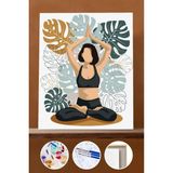 WebStyle Sayılarla Boyama Seti Çerçeveli Kasnaklı Yoga 2 40X50 cm