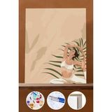WebStyle Sayılarla Boyama Seti Çerçeveli Kasnaklı Yoga 3 50X65 cm