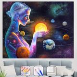 WebStyle Sayılarla Boyama Seti Kasnaklı Avuçlarda Güneş 50 x 65 cm
