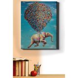 WebStyle Sayılarla Boyama Seti Kasnaklı Filin Balonla Seyahati 60 x 75 cm