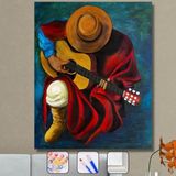 WebStyle Sayılarla Boyama Seti Kasnaklı Gizemli Gitarist 50 x 65 cm