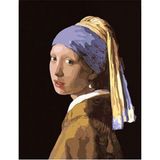 WebStyle Sayılarla Boyama Seti Kasnaklı Inci Küpeli Kız 40 x 50 cm