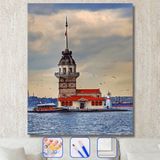 WebStyle Sayılarla Boyama Seti Kasnaklı Kız Kulesi 1 50 x 65 cm