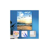 WebStyle Sayılarla Boyama Seti Kasnaklı Kumsalda Gün Batımı 40 x 50 cm