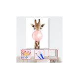 WebStyle Sayılarla Boyama Seti Kasnaklı Pembe Sakız Zürafa 40 x 50 cm