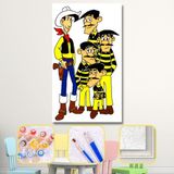 WebStyle Sayılarla Boyama Seti Kasnaklı Red Kıt ve Daltonlar 40 x 50 cm