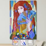 WebStyle Sayılarla Boyama Seti Kasnaklı Renklerdeki Bakış 60 x 75 cm