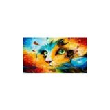 WebStyle Sayılarla Boyama Seti Kasnaklı Renkli Kedi 2 60 x 75 cm