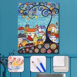 WebStyle Sayılarla Boyama Seti Kasnaklı Şehrin Renkleri 40 x 50 cm