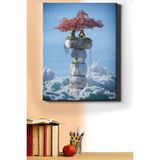 WebStyle Sayılarla Boyama Seti Kasnaklı Taşların Üstünde Ev 40 x 50 cm