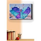 WebStyle Sayılarla Boyama Seti Kasnaklı Uçan Balonlar ve Kadın 60 x 75 cm