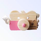 websunday Ahşap Eğitici Oyuncak Ayıcık Fotoğraf Makinesi, Askılı Şirin Oyuncak Kamera , Montessori Oyuncak, Bebek Oyuncakları , Hayvan Oyuncakları, +1 +2 +3 Yaş Kız Erkek Hediyelik Çocuk Odası için Oyuncak (Gül Kurusu)