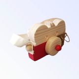 websunday Ahşap Eğitici Oyuncak Ayıcık Fotoğraf Makinesi, Askılı Şirin Oyuncak Kamera , Montessori Oyuncak, Bebek Oyuncakları , Hayvan Oyuncakları, +1 +2 +3 Yaş Kız Erkek Hediyelik Çocuk Odası için Oyuncak (Kırmızı)