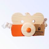 websunday Ahşap Eğitici Oyuncak Ayıcık Fotoğraf Makinesi, Askılı Şirin Oyuncak Kamera , Montessori Oyuncak, Bebek Oyuncakları , Hayvan Oyuncakları, +1 +2 +3 Yaş Kız Erkek Hediyelik Çocuk Odası için Oyuncak (Turuncu)