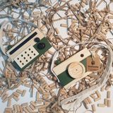 Websunday Ahşap Elyapımı Waldord Hediyelik Baby Radyo + Fotoğraf Makinesi Oyuncak Set, Dekoratif Oyuncak, Eğitici Oyuncak, Çocuk Oyuncak - Koyu Yeşil